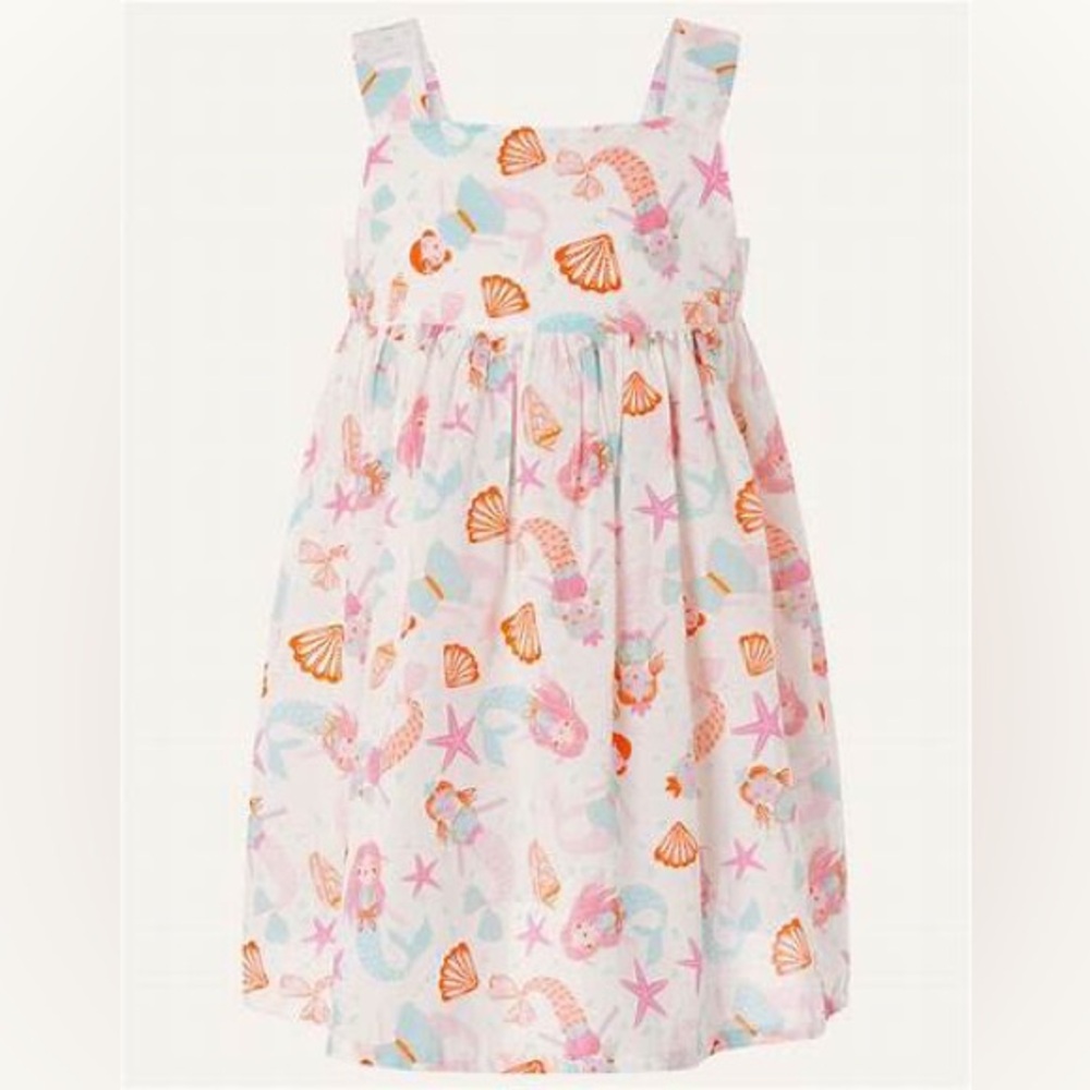 Baby mermaid dress ivory  6-12 months .
